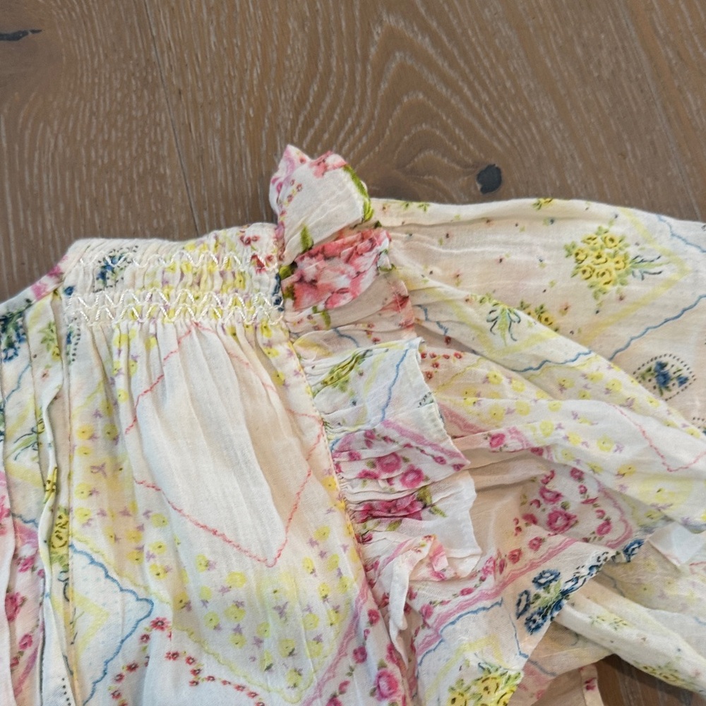 LoveShackFancy Multicolor Floral Ruffle Dress - Picture 10 of 10